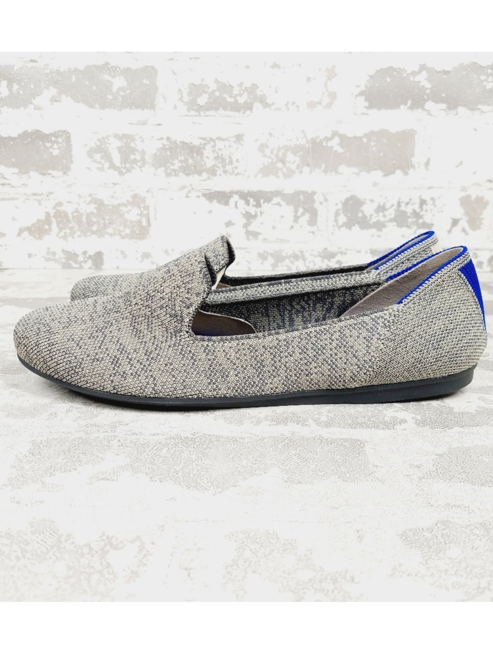 ROTHY’S The Flat Grey Knit Round Toe Slip On Loafers Shoes Flats